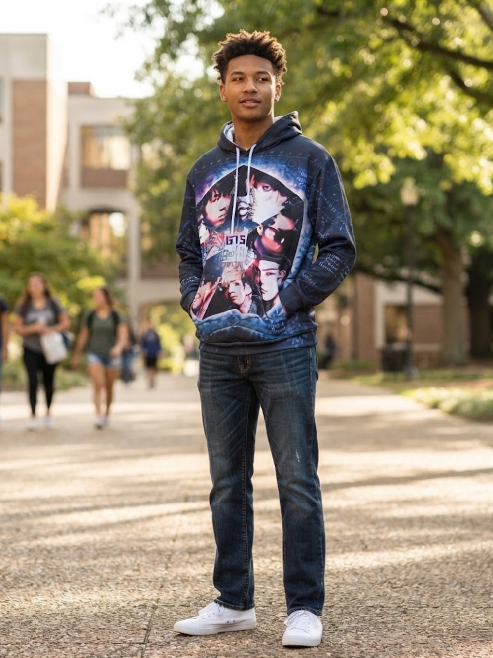 3D printed K-pop hoodie Superstar group BTS Size 3XL